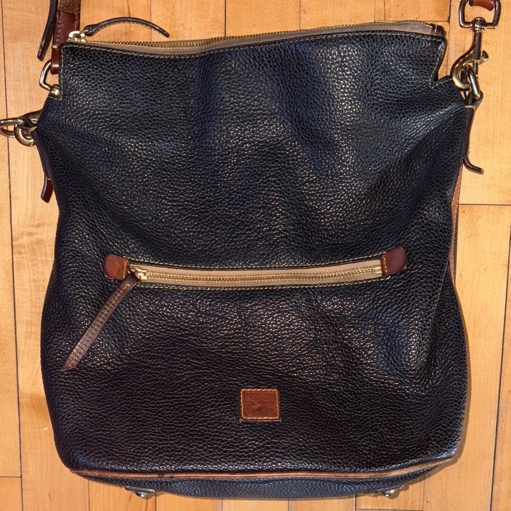 Dooney & Bourke Black and Brown Crossbody Bag
